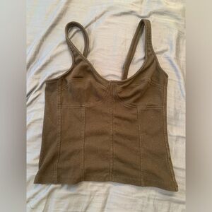 Black Knit Corset Tank